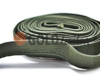 Elastic band textile olive 10 mm thick, 25 m