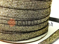 Elastic band textile lurex gold 10 mm thick