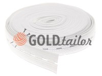 Elastic band textile white perforated 20 mm thick, 30 m