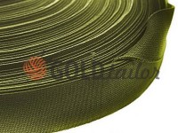 Elastic band textile olive 20 mm - 40 mm thick