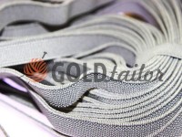 Elastic band textile light gray 10 mm thick, 25 m