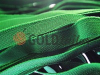 Elastic band textile green 10 mm thick, 25 m