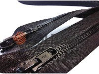 Zipper tractor type 7 two slider 60 cm - 100 cm color black